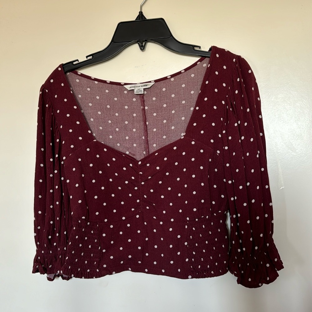 Polka dot crop top